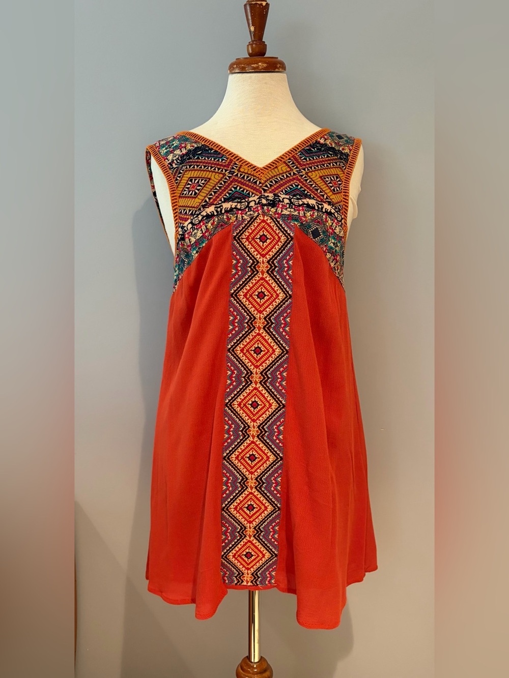 Bohemian Sleeveless Dress in multi-colors